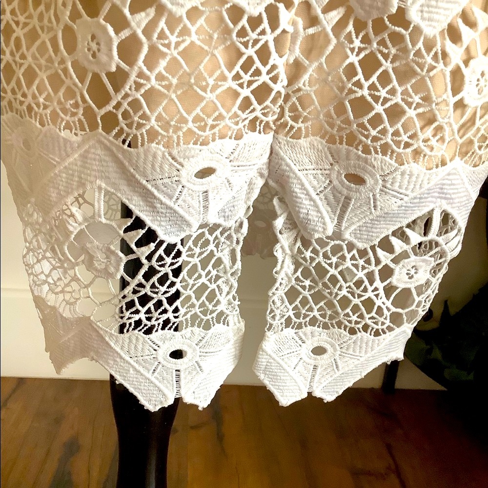 Beautiful White Crochet Lace Dress - Picture 12 of 15